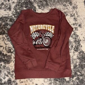 Garanimals Red-Brown Motorcycle Graphic Women's Sweater